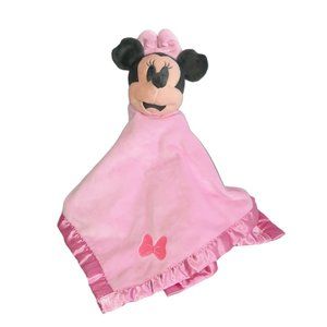 Disney Baby Plush Minnie Mouse Pink Security Blanket Lovey 15.5" X 15.5"
